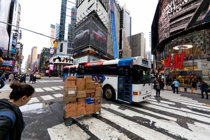 ILLUSTRATION - New York - Manhattan - Times Square - 5 fevrier 2016